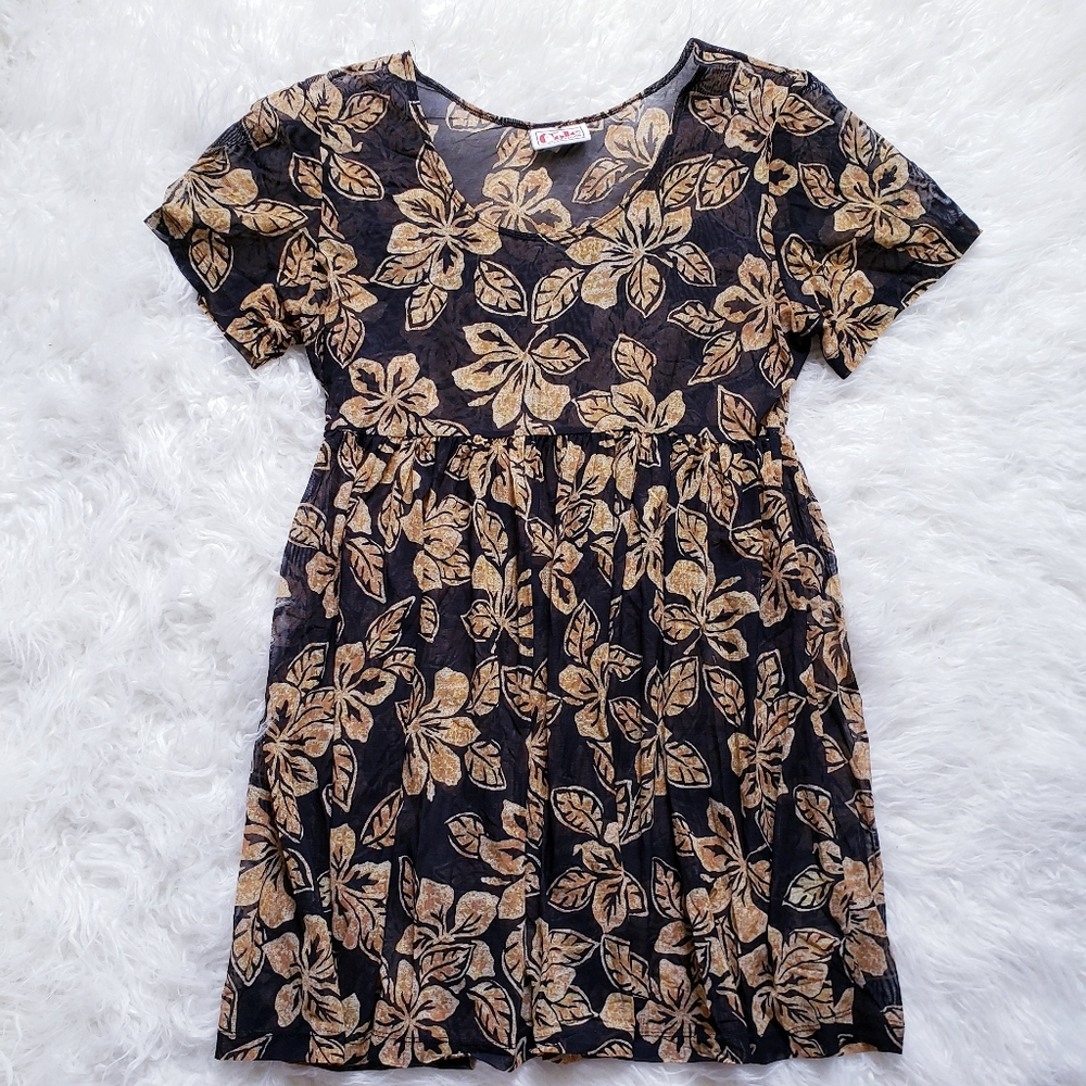 Black and Gold Oversized Dress
